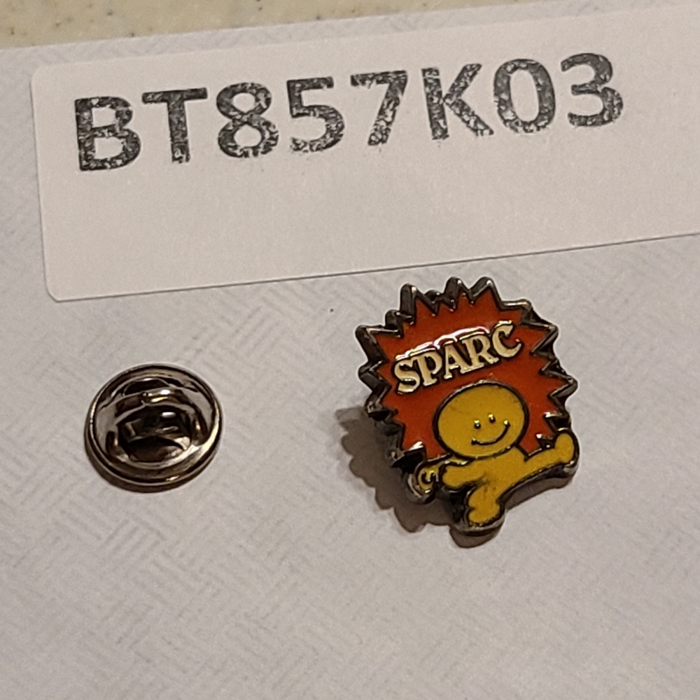 SPARC Collectible Pin with Orange and Yellow Design - Picture 4 of 5